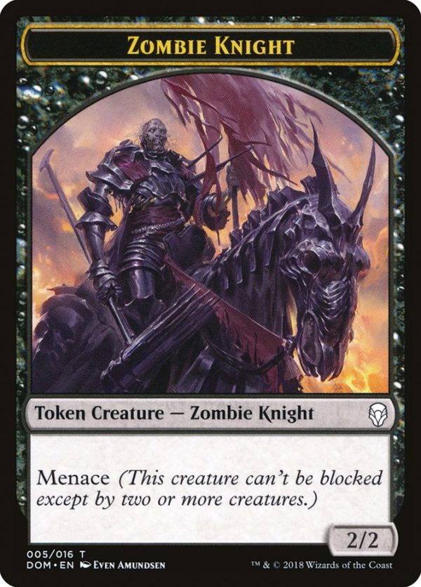 Zombie Knight Token [Dominaria Tokens] Online now