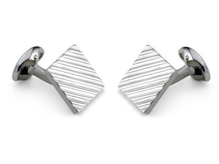 Deakin & Francis Silver Square Cufflinks on Sale