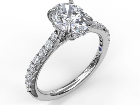 Fana Classic Oval Cut Solitaire With Hidden Halo 3025 Supply