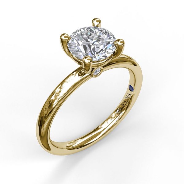 Fana Classic Round Cut Solitaire Engagement Ring 3842 Discount