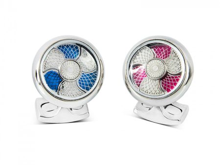 Deakin & Francis Blue And Pink Color Change Cufflinks Fashion