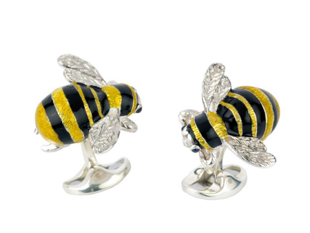 Deakin & Francis Silver Bumble Bee Cufflinks Hot on Sale