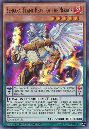 Zefraxa, Flame Beast of the Nekroz [CROS-ENAE1] Super Rare Sale