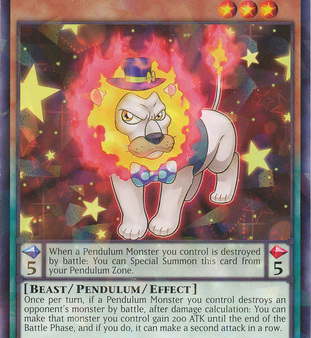 Performapal Fire Mufflerlion [SP15-EN024] Shatterfoil Rare Online